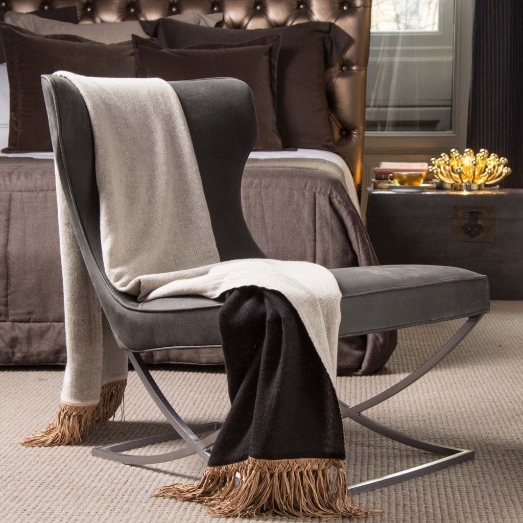 Cashmere blanket, a stylish home upgrade. 