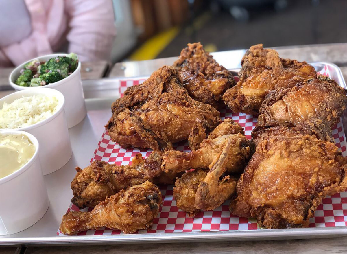 plate of fried chicken