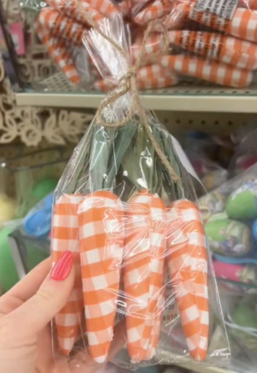 gingham carrots at hobby lobby