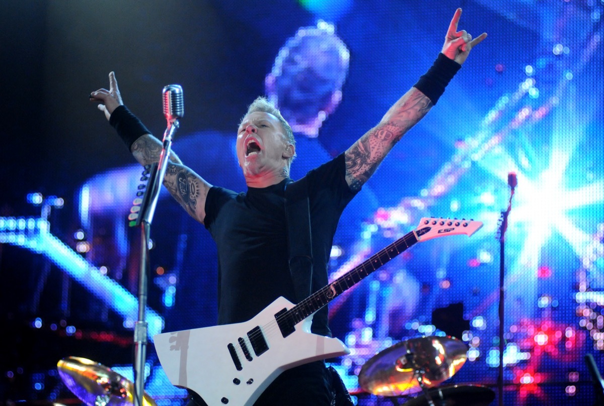 James Hetfield and Metallica performs at the Rock in Rio Show