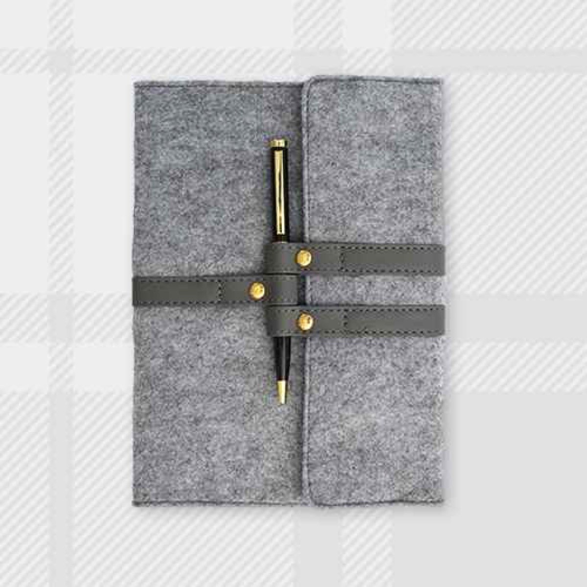 gray felt journal