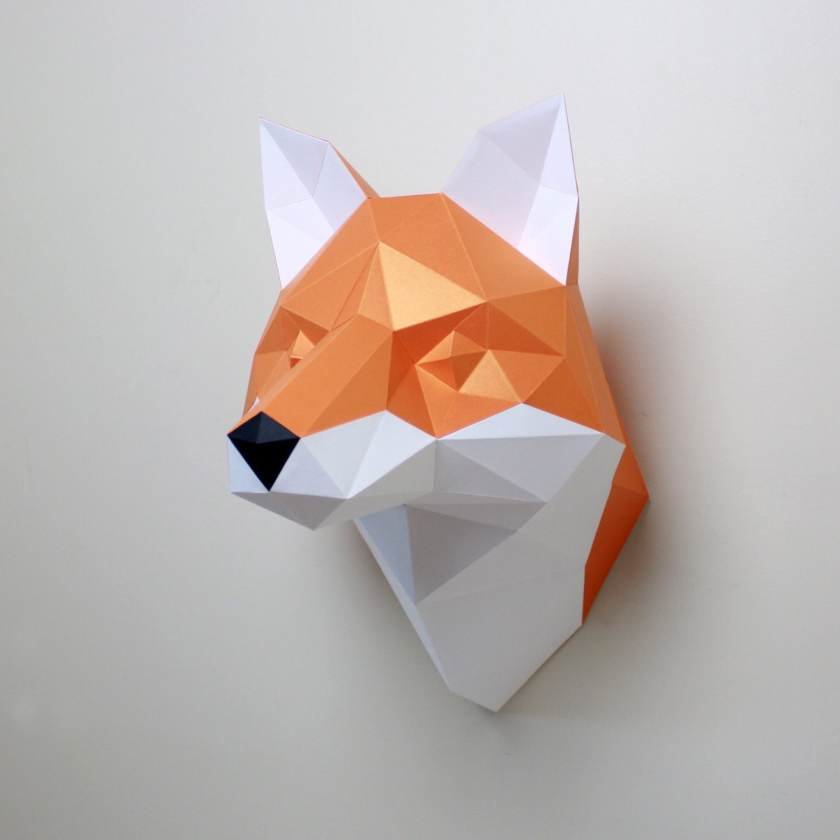 Paper fox wall art