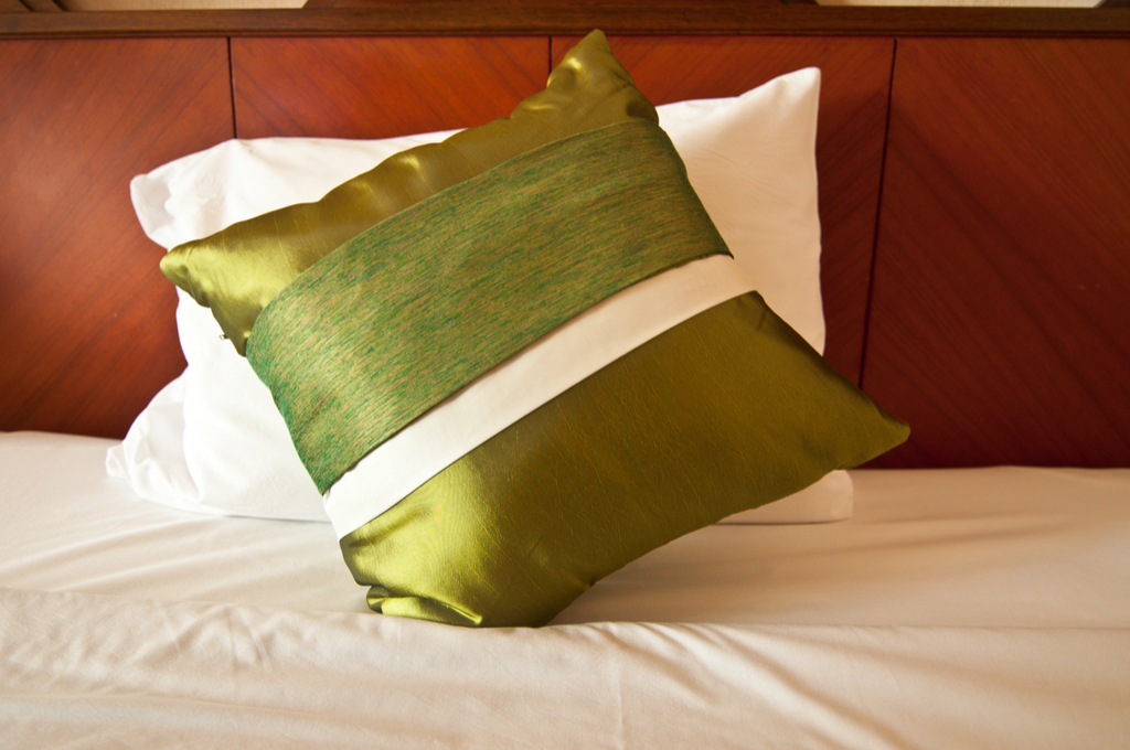 Silk Pillow on Bed Anti-Aging