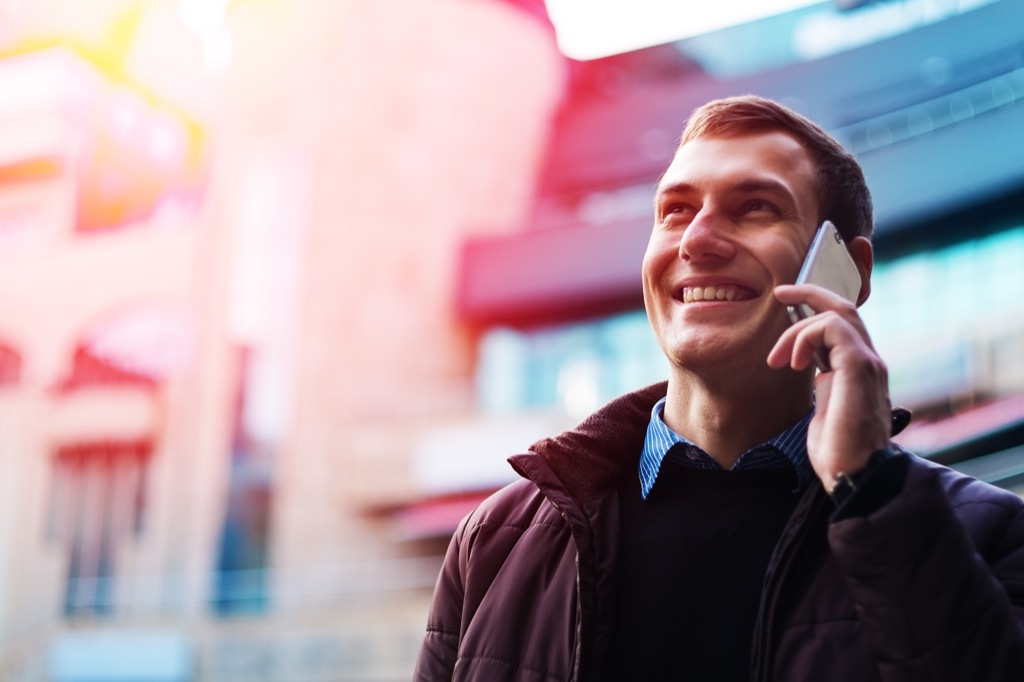 man talking on his cell phone