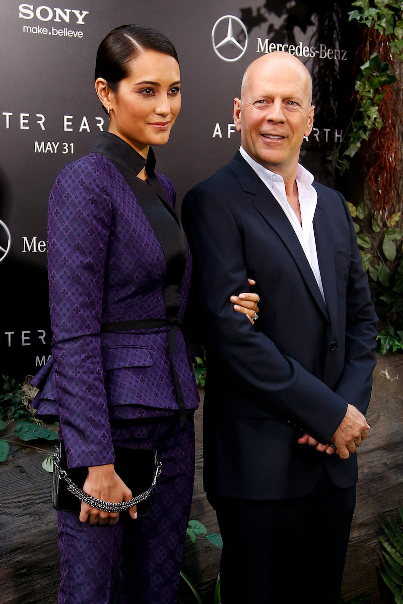 Emma Heming Willis and Bruce Willis at the premiere of 