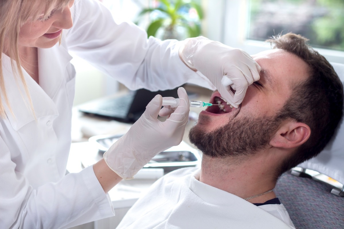 Man Gets His Teeth Numbed