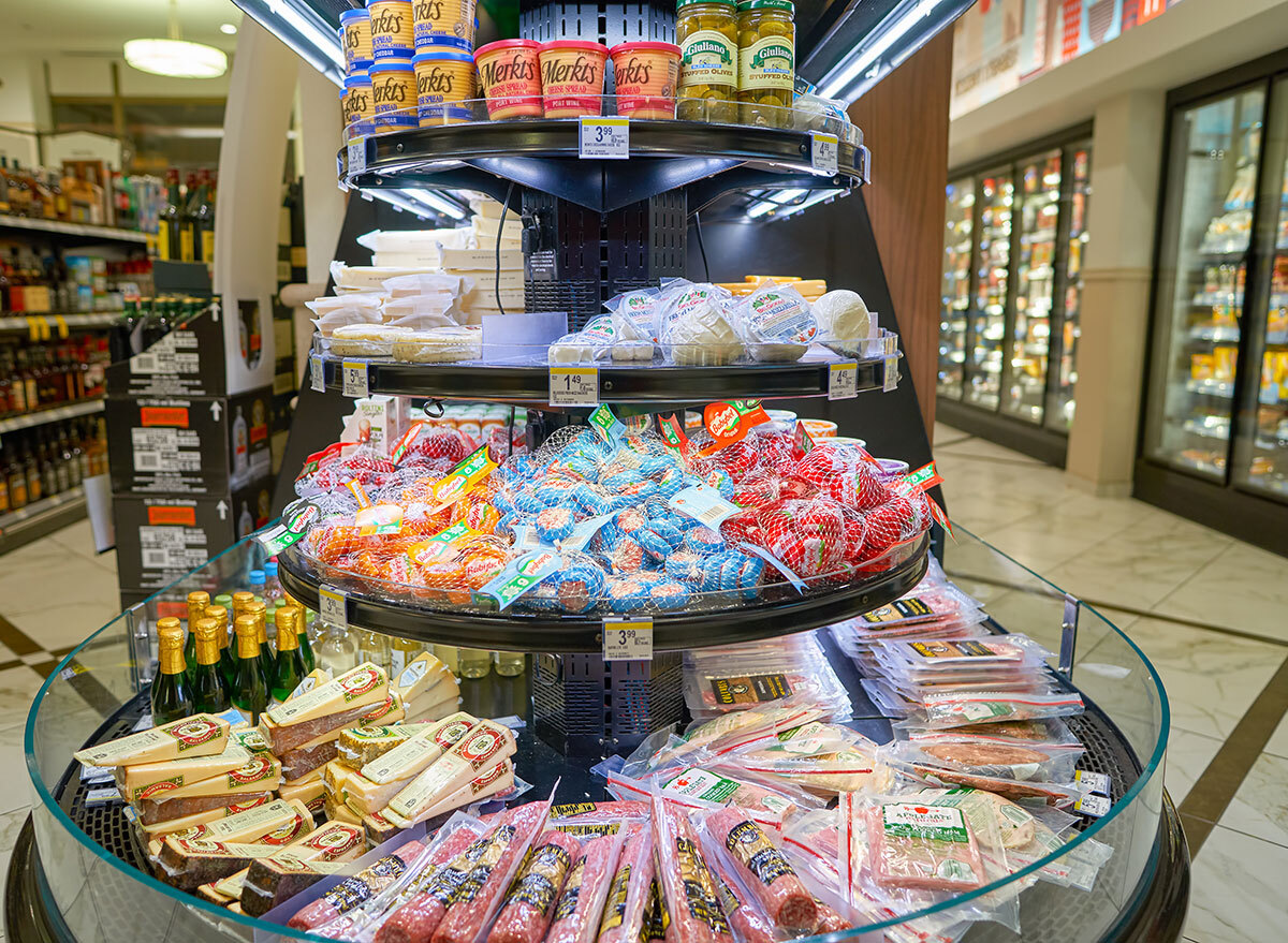 Healthy snack options in refrigerator section at Walgreens