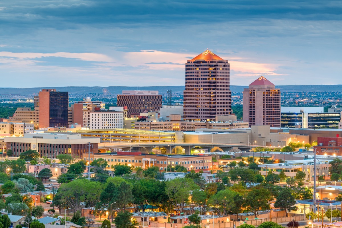 cityscape photo of buildings and trees in Albuquerque, New Mexico