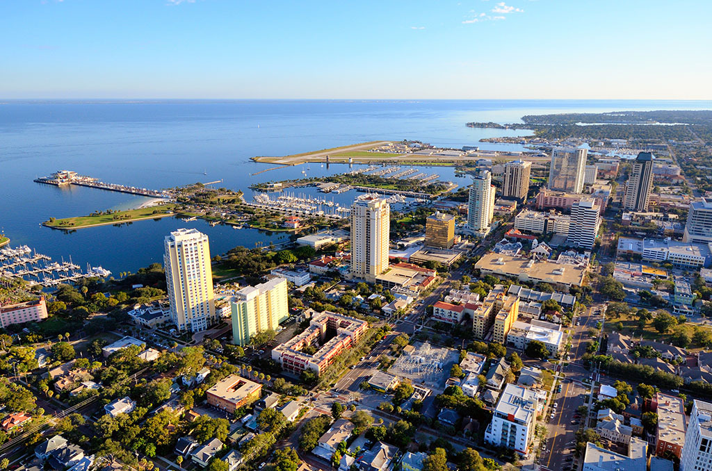 aerial view of St. Petersburg, Florida