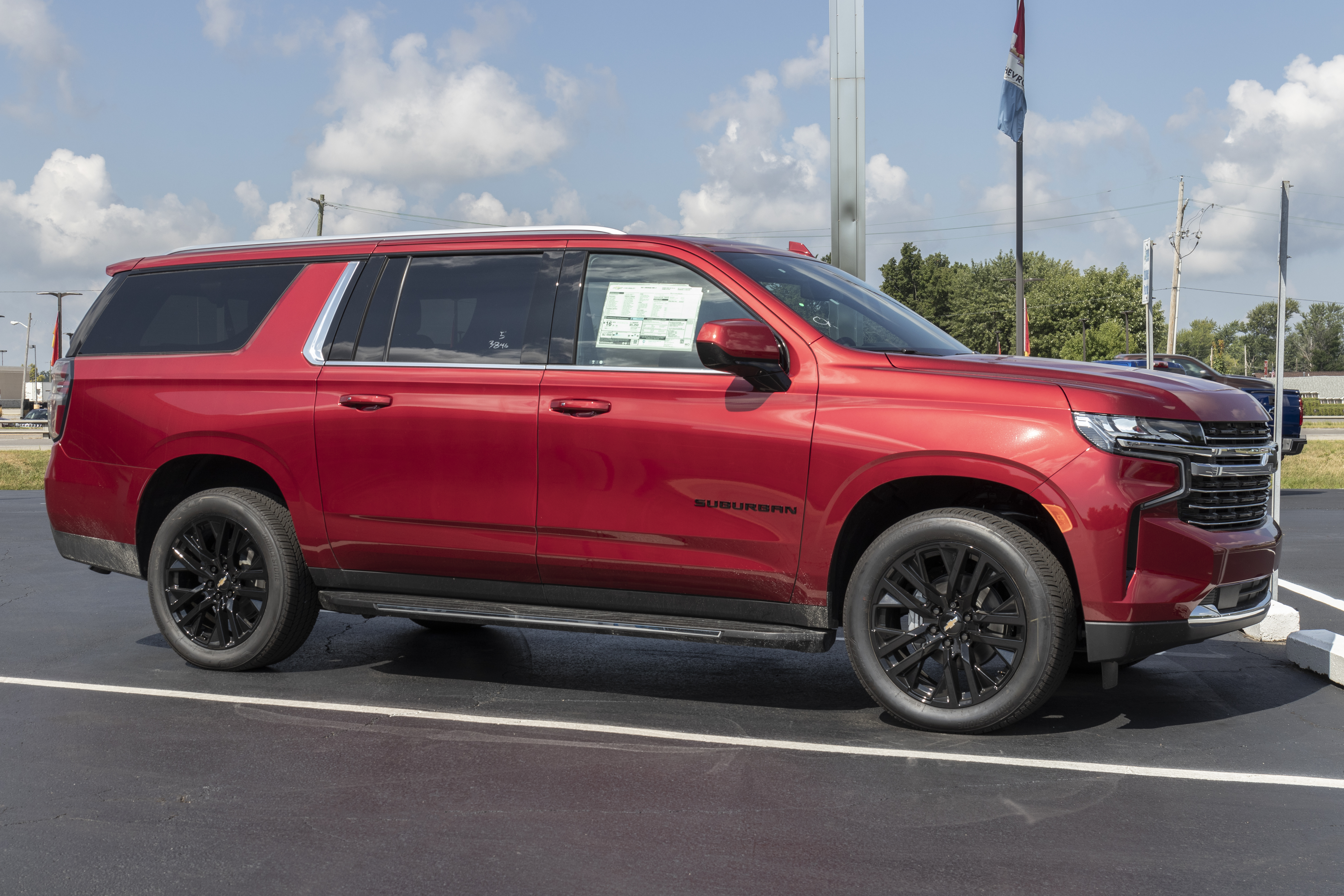 Chevrolet Suburban SUV display. Chevy is a Division of General Motors also makes the Equinox, Cruze and Traverse.