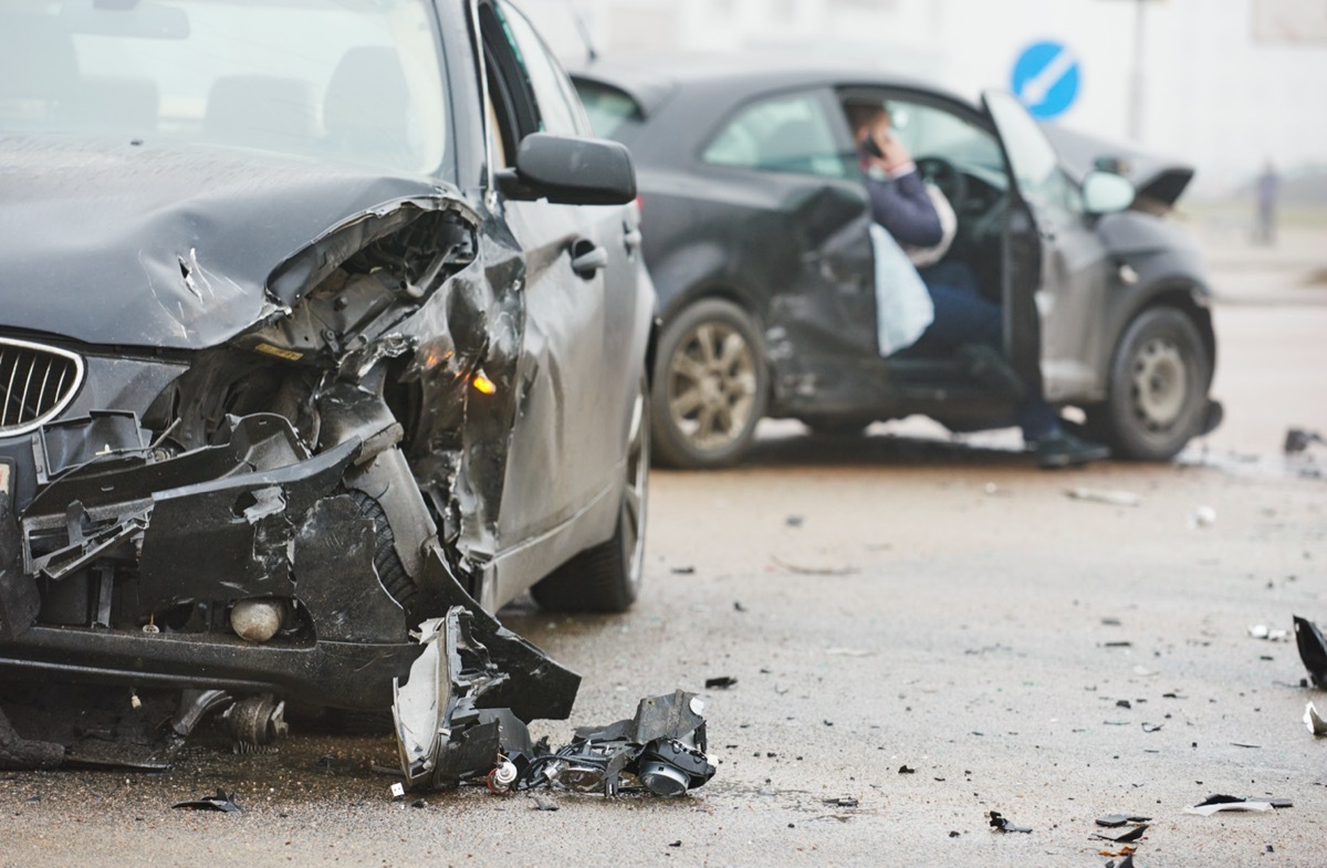 car crash on road