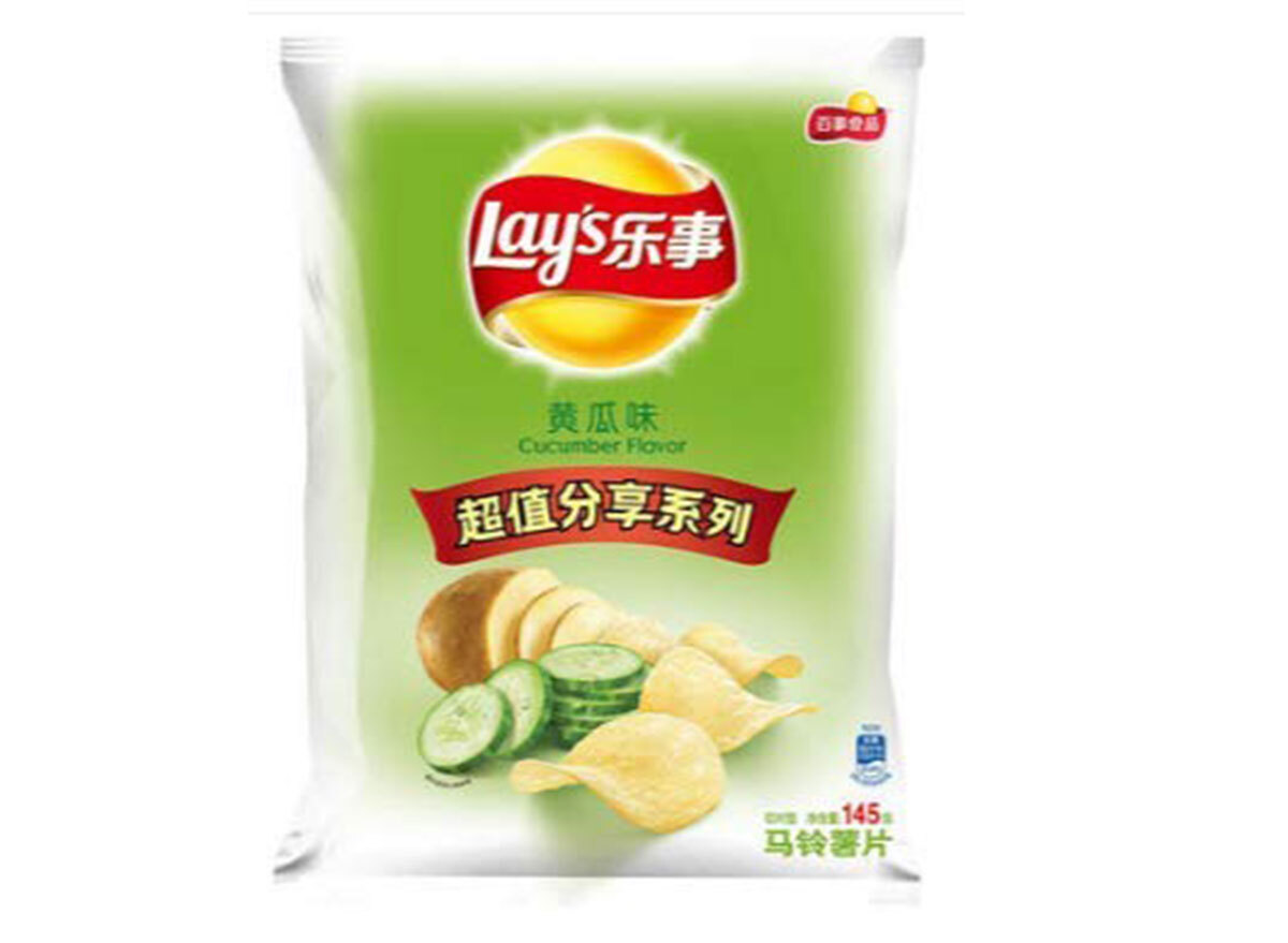 lays cucumber flavored chips bag