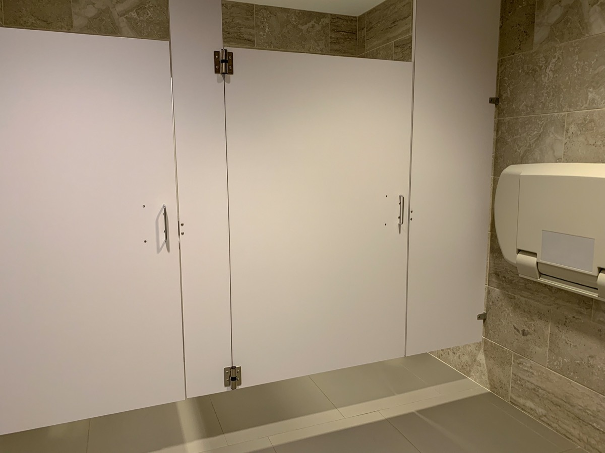 floating bathroom stall in public restrooms