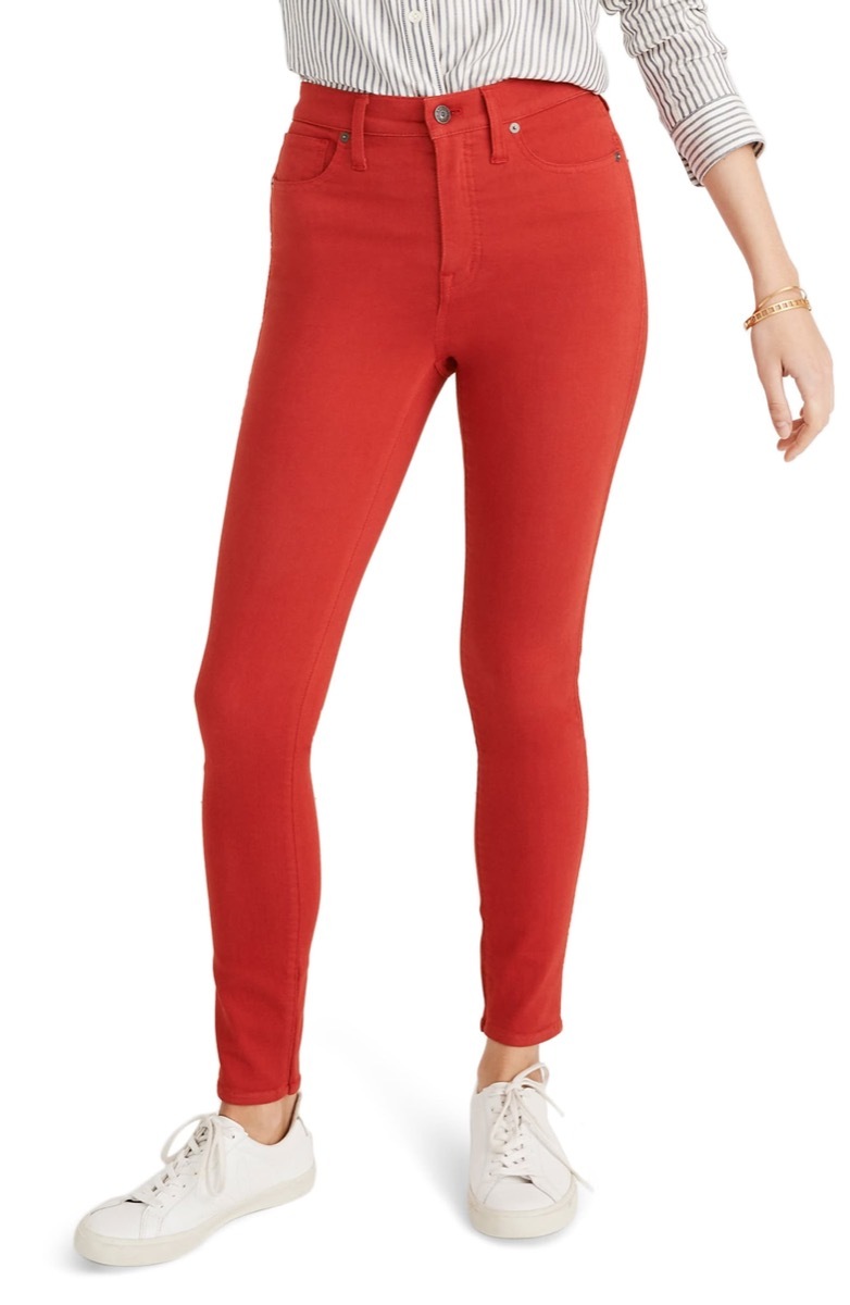 high waisted orange skinny jeans, Nordstrom anniversary sale