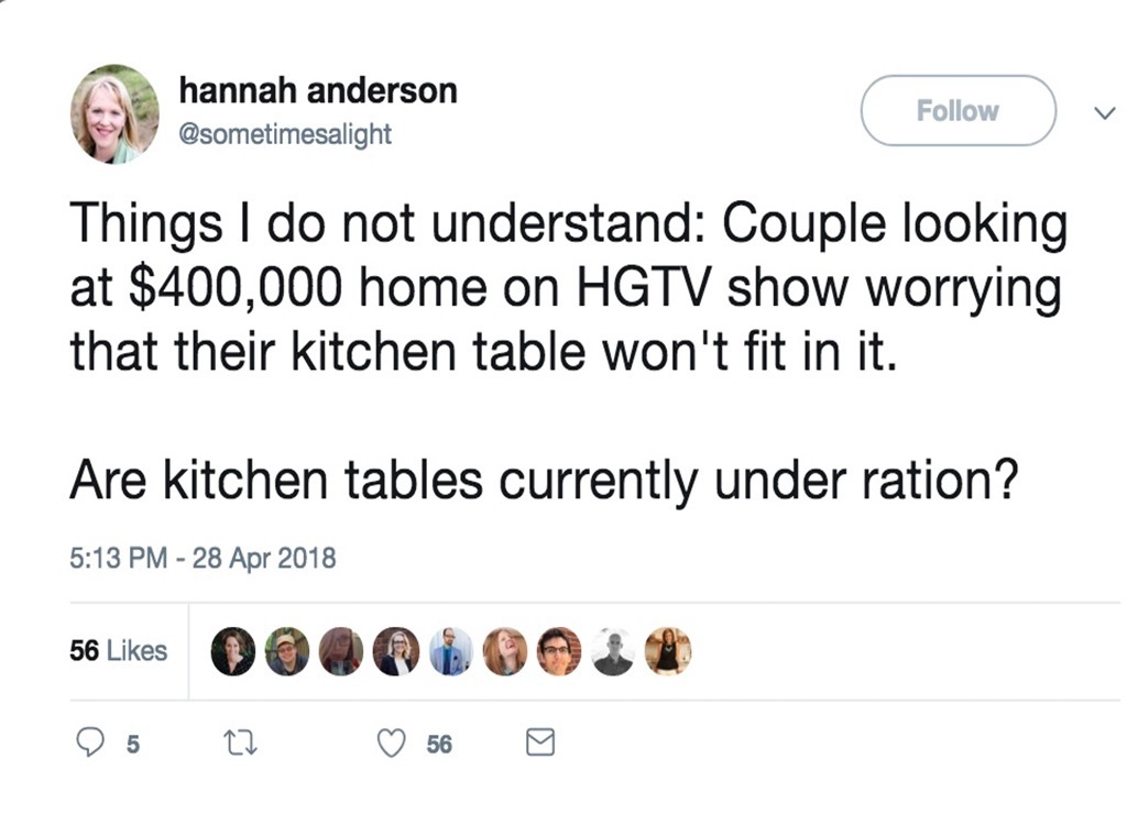 Kitchen table funniest home design show jokes