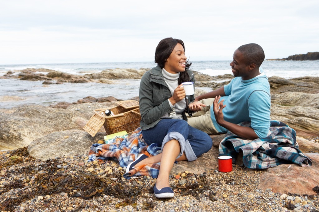 going to the beach can help couples relax