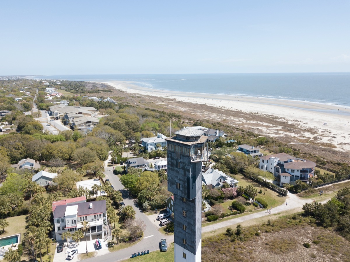 a traditional lighthouse in south carolina