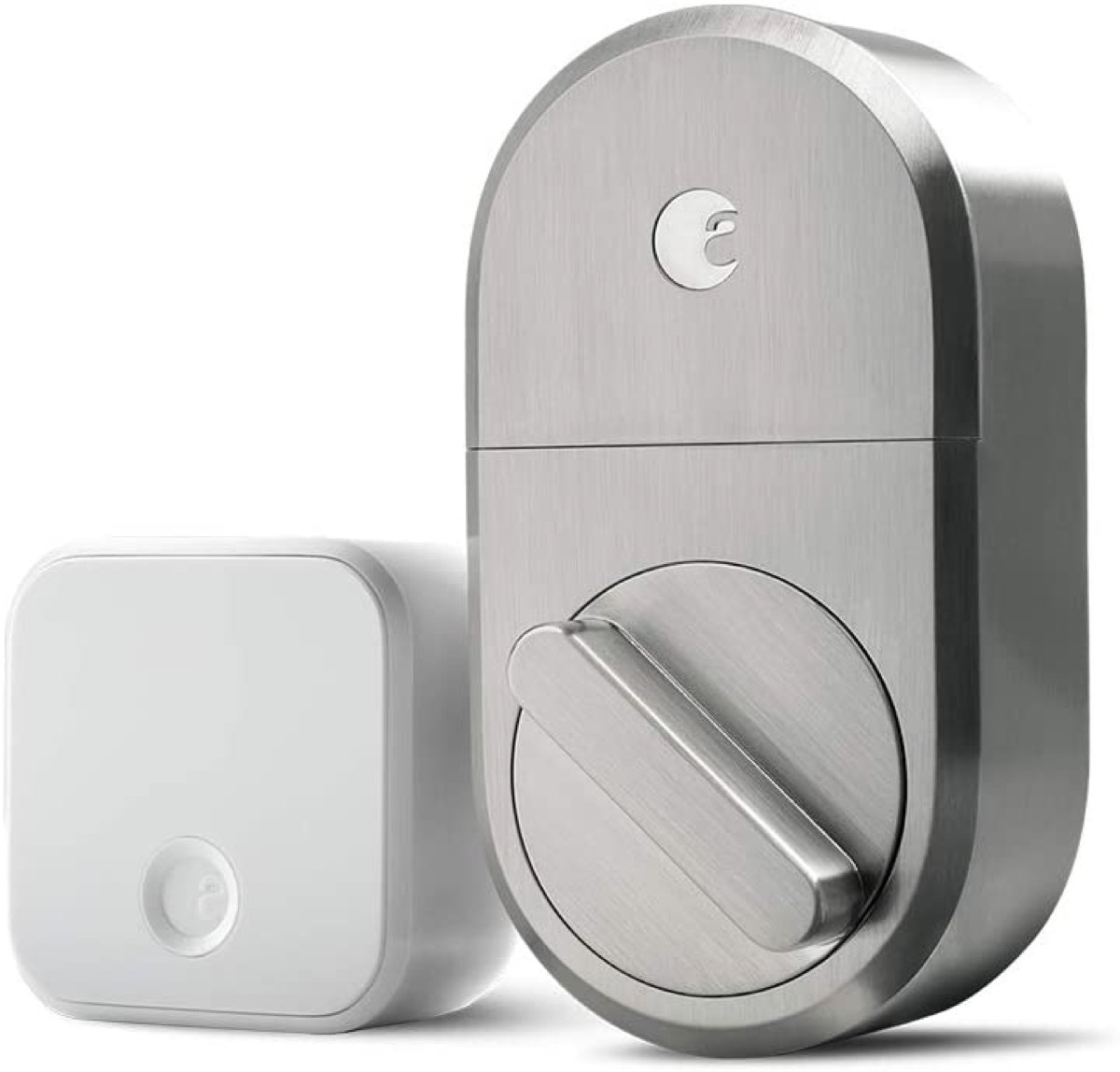 silver smart lock