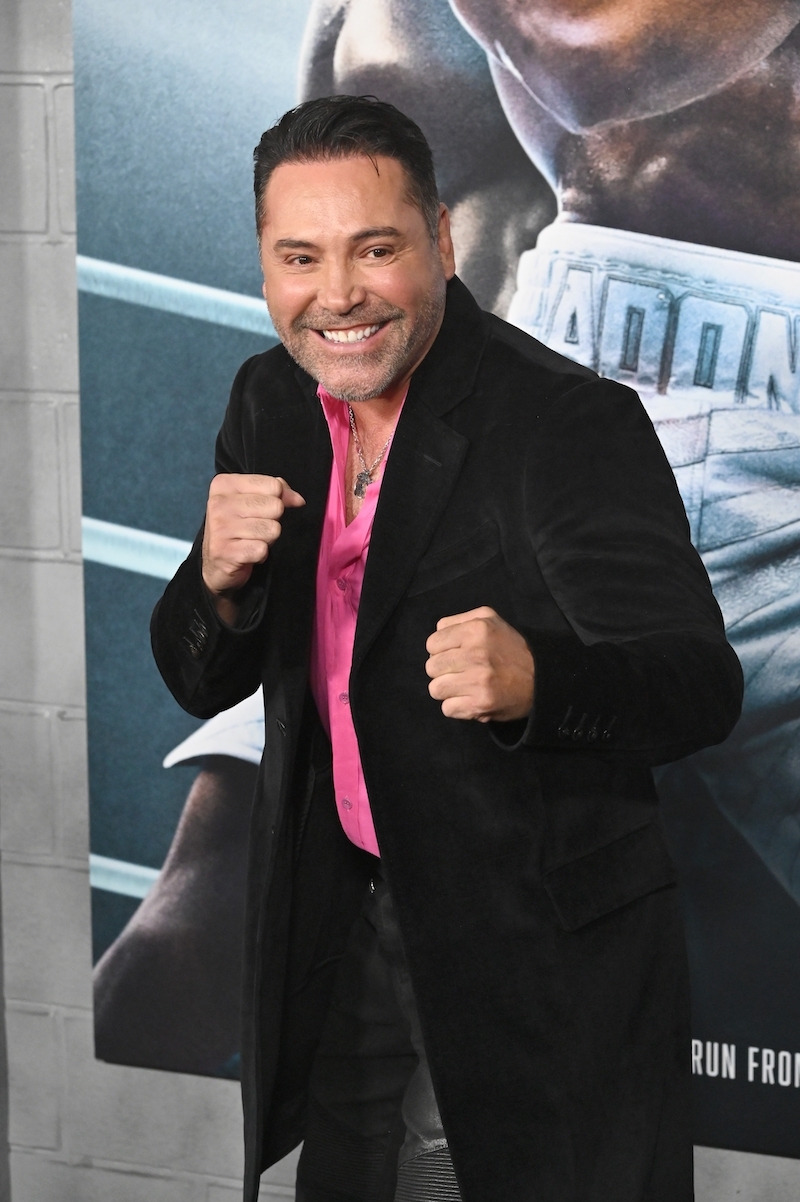 Oscar De La Hoya at the premiere of 