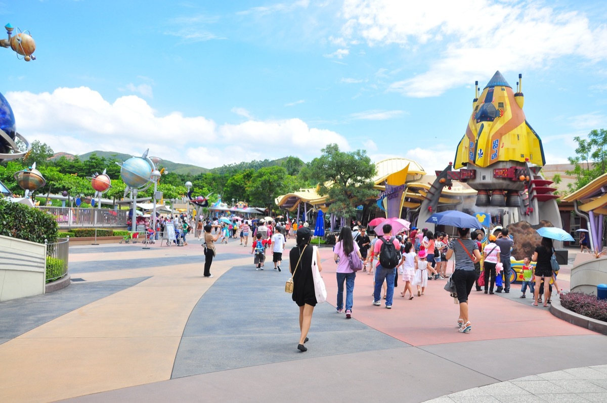 Tomorrow Land zone in Disneyland Hong Kong. Hong Kong island, China. 30 July 2011. - Image