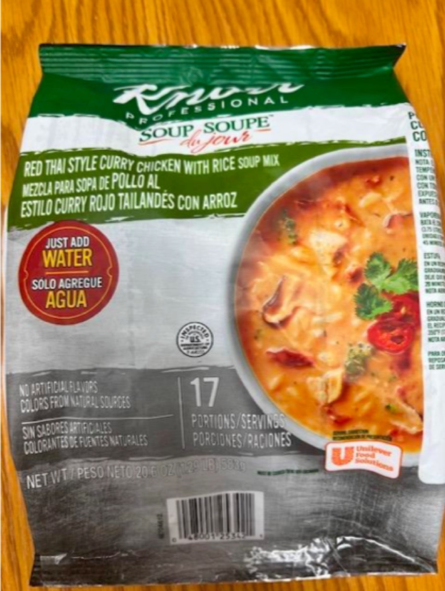 recalled Knorr professional soup