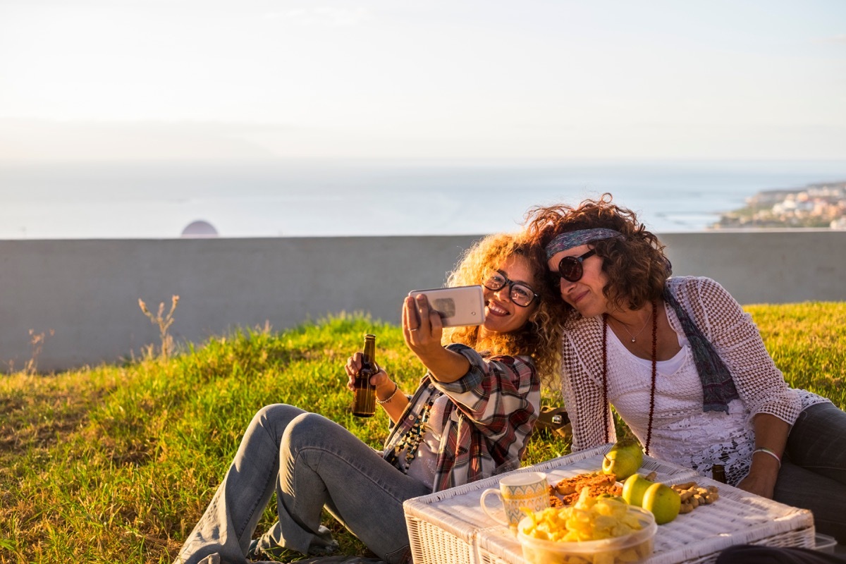 Women at a picnic