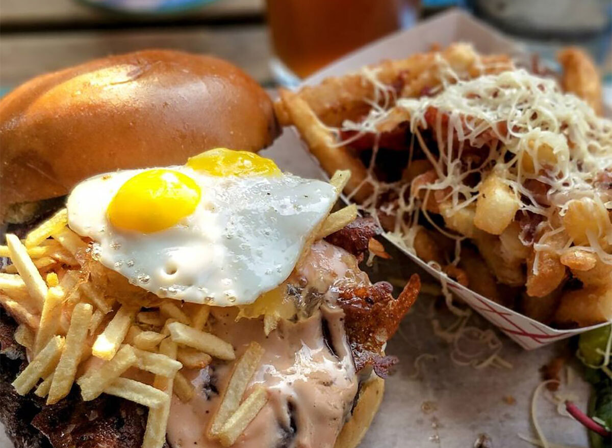 burger and fries from the alcove new york